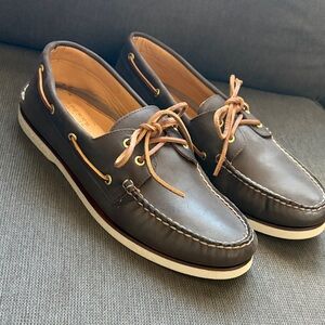 Sperry Dark Brown Leather Boat Shoes